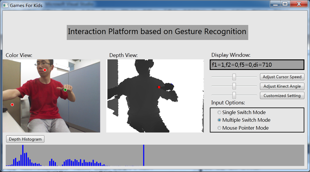 指の動きを認識している様子の図